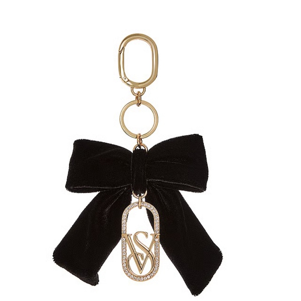 ‼️NEW‼️VICTORIA'S SECRET
Shine silk black Bow Bag Charm Keychain